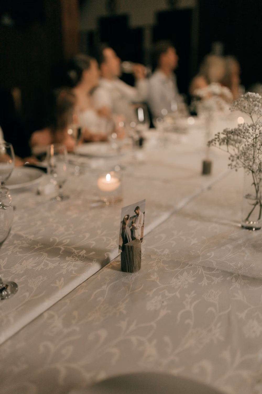 A relaxed wedding reception celebration